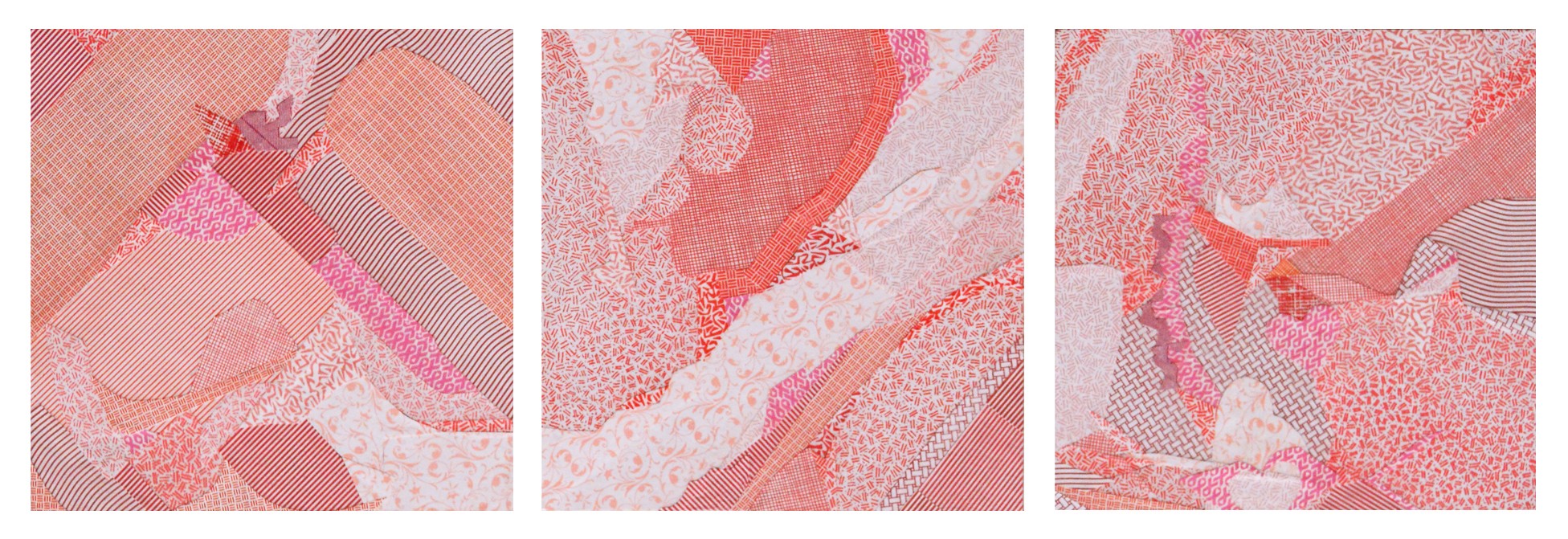 "PINK," Privacy Envelopes and Glitter on Panel, 6x19 inches, 2015